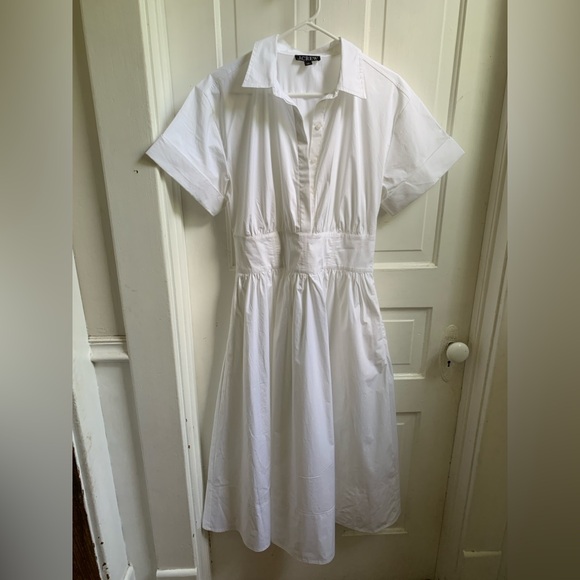 NWOT J Crew White Cotton Dress Size 8 - Picture 6 of 9